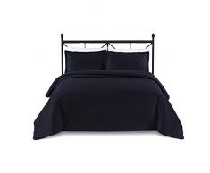 BASIC CHOICE Übergroße Tagesdecke, gesteppt, 3-teilig Modern King/California King (Oversize) Weave/Dark Blue