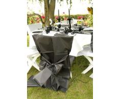 Santex 2975 Stuhlhusse Satin mit Schleife, Schwarz