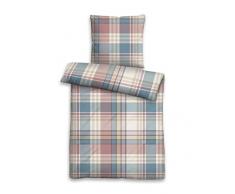 biberna 0003621 Feinbiber Komfort Bettwäsche Garnitur mit Kopfkissenbezug (Baumwolle) 1x 155x220 cm + 1x 80x80 cm, kakao