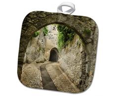 3dRose phl_257618_1 Pot Holder France, Provence Ancient walkways in the village of Vaison du Romaine 8 by 8