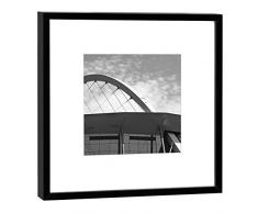 COGNOSCO Fotografie im Holzrahmen Arena-Fotodruck-Format 27 x 27 cm-Rahmenfarbe schwarz-Hochwertiges Wandbild, Geschenkidee oder Souvenir aus Köln, Holz, Weiß, Rahmen