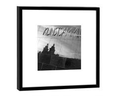 COGNOSCO Fotografie im Holzrahmen: Kunstsammlung NRW K20 Fotodruck-Format 27 x 27 cm-Rahmenfarbe schwarz-Hochwertiges Wandbild, Geschenkidee oder Souvenir aus Düsseldorf, Holz, Weiß, Rahmen