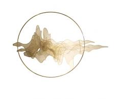 sankontran dta-020 handgefertigt asiatische Metall GebirgsWelt Art Wand für Wohnzimmer of Home Dekorationen, metall, gold, 34inches