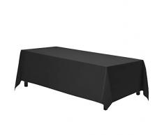 Gee Di Moda Rechteck Tischdecke – 177,8 x 304,8 cm – Rechteckige Tischdecke in Waschbar Polyester – Ideal für Buffet Tisch, Partys, Urlaub Abendessen, Hochzeit und Mehr 70 x 120 Black Tablecloth