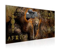 Bilder Afrika Wandbild 100 x 40 cm Vlies - Leinwand Bild XXL Format Wandbilder Wohnzimmer Wohnung Deko Kunstdrucke Braun 1 Teilig - MADE IN GERMANY - Fertig zum Aufhängen 022612a
