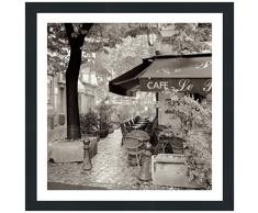 Bild perfekt International Alan P. Blaustein Café, Aix en Provence gerahmt Plexiglas-Wand Decor, 100,3 x 100,3 x 1,9 cm