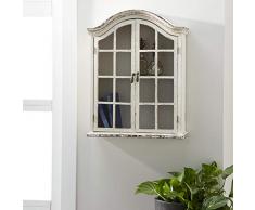 Deco 79 Wandschrank aus Holz und Metall Wandschrank 22 by 28 Multi