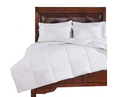 Peace Nest Luxuriöse weiße Gänsedaunen, Winterdecke, 800 Fadenzahl, 600 Füllkraft, warm, weiche Daunendecke, Kassetten-Design, King Size, Weiß