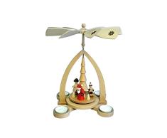 Alexander Taron 15655 Richard Glaesser, Pyramide, Weihnachtsmann und Kinderschlitten, Braun