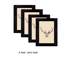 sooard Magnetischer Bilderrahmen für Kühlschrank, New Tech 4X6 inch schwarz