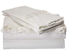 Be-you-tiful Home Bettlaken-Set für Doppelbett, Weiß