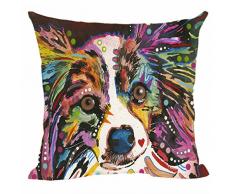 Cafetime Cute Mastiff Dog Kissenbezug Art Pet Hunde Überwurf Kissen Fall anpassen quadratisch Kissenbezüge für Home Sofa Couch Sitz im Büro gut für Geschenk 45,7 x 45,7 cm Zoll, Multi12, 18x18Inch