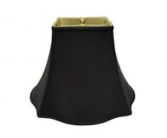 Royal Designs Lampenschirm, quadratisch, Glocke, Schwarz, 4 x 10 x 8.5