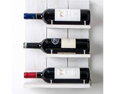 Palais Essentials Weinregal, Wandmontage, Holz 12 X 16 White Wash Wine Rack