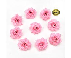Seidenblumen in Großhandel Seidenrose Kunstblumen Hochzeit Blätter Dekoration Artikel Kranz DIY Handwerk Blumen Kunst-Imitation billig 30 Stück 4 cm Rose