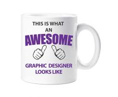 60 Second Makeover Limited 60SECMUG512 60 Second Makeover This is What An Awesome Graphic Designer Looks Like, Geschenk, Tasse, Geburtstag, Weihnachten, keramik, weiß