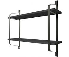 Love-KANKEI rustikales schwebendes Bücherregal Wandregal verwittert schwarz