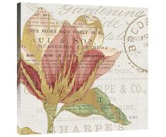 Global Galerie Katie Pertiet Bücherregal Botanical III Giclée-Gespannte Leinwand Artwork, 76,2 x 76,2 cm