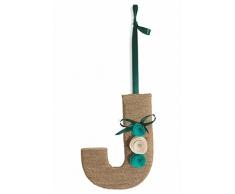 Villa d‘Este Home Tivoli Word Türhaken, J-Seil, Braun, 27 x 5 x 27 cm