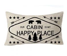 feleniw Retro Rules werden Relax genießen Sie die Urlaub Überwurf Kissenbezug Kissen Fall Baumwolle Leinen Material dekorative 45,7 x 45,7 cm quadratisch 12x20 inches 31