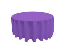 GEFEII Küche Rechteck Tischdecke Massiv Polyester Rechteckige Tischdecke Rund Tischdecken für Bankett Esstisch Hochzeit Party Home Dekorationen Round-90 inch Violett