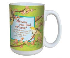 Tree-Free Greetings lm43437 inspirierenden Vögel und Blüten Dream Zitat von Robin Pickens Keramik Becher mit Henkel/, 15-Ounce
