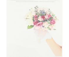 3dRose HT 79425 _ 1 rosa und weiß Blumenstrauß Rose Hochzeit Das Braut Eisernen, auf Wärmeübertragung, 8 -