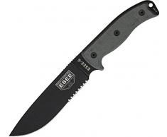 ESEE ES6SOD Outdoormesser | Klingenlänge: 14,6 cm-Griff: Micarta-Model 6 Part Serrated-grüne Hülle, mehrfarbig