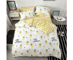 VClife Baumwoll-Bettwäsche-Set, weiche Blumenmuster, Bettwäscheset für Kinder, Jugendliche, Erwachsene, Hotelqualität, Bettbezug mit 2 Kissenbezügen, für alle Jahreszeiten, Doppelbett, King-Size-Bett Blumenmuster Full/Queen(90x90) White Branches