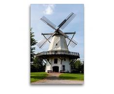 Premium Textil-Leinwand 50 x 75 cm Hoch-Format Galerieholländer, Windmühle, Tonnenheide | Wandbild, HD-Bild auf Keilrahmen, Fertigbild auf hochwertigem Vlies, Leinwanddruck von Barbara Boensch