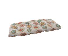 Pillow Perfect Outdoor Fairington Wicker Loveseat Kissen Aqua