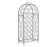 Premier Housewares Cafe Cvassis 29-Bottle Weinregal, Metall, grau, Pulverbeschichtetes, 22x43x91