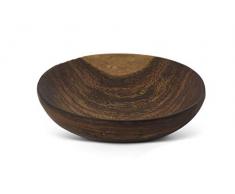 K&K Interiors 14895A-2 Holzschale, 15,9 cm, Braun