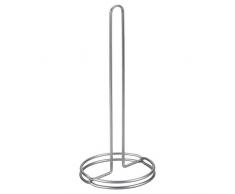 Metaltex ProfRoll Küchenrollenhalter, Draht, Metallic, 13 x 13 x 34 cm, Grau