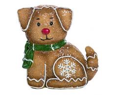 Transpac Dekofigur Lebkuchenwelpe, Katze, Braun