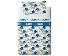 Disney Finding Dory Flanell-Bettwäsche, für 105 cm Betten, Mehrfarbig