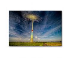 Premium Textil-Leinwand 90 x 60 cm Quer-Format Windräder in der Vorderpfalz | Wandbild, HD-Bild auf Keilrahmen, Fertigbild auf hochwertigem Vlies, Leinwanddruck von Dr. Oliver Schwenn