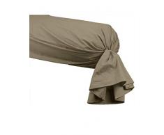 Home Cassiopee tr80pe-tau Kissenhülle für Nackenrolle 80 Fäden Perkal Taupe 45 x 185 cm