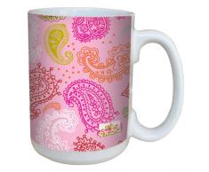 Tree-Free Greetings lm43501 Moderne Pink Paisley von Carolyn Gavin Keramik Becher mit Henkel/, 15-Ounce