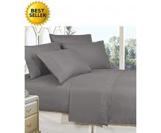 Celine Leinen besten, Weichsten, coziest Bettwäsche Ever. 1800 Fadenzahl Ägyptische Qualität knitterfest-teiliges Tabelle mit tiefen Taschen 100% hypoallergen, Twin grau