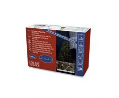 Konstsmide 3956-807 Micro LED Kompakt System Basis-Set: Transformator, Lichterkette u. Verteilerstecker für bis zu 4 Ketten / für Außen (IP44) /31V Elektronischer Außentrafo / 100 bernsteinfarbene Dioden / schwarzes Softkabel