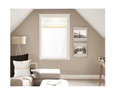Soleil docre Luxury Scheibengardine, Voile, Baumwolle, Weiß, 60 x 90 cm