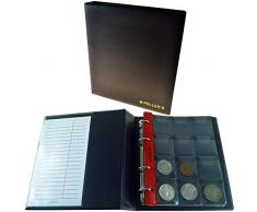 PELLERS Münzalbum für 120 große Münzen mit einem Durchmesser bis zu 40 mm. 10 Seiten mit 12 Hüllen, 46 x 50 mm auf der Seite und 10 Zwischenblätter. Modell M.