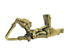 Generic omsai ES handgefertigt Dhokra Metall Indian Home Decor Visitenkarte Figur Lady, DASS auf Seite und Lesen – Primitiv und dekorativ Tribal Art