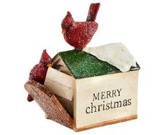 Giftcraft Briefkasten mit Kardinals-Motiv, Kunstharz, 17,8 cm, Weiß