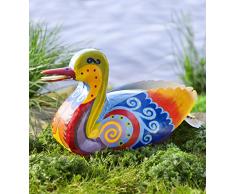 Gartenskulptur, Wind und Wetter, handgefertigt, recyceltes Metall Folk Art Duck