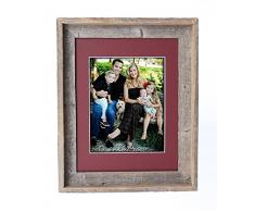 BarnwoodUSA Signature Bild Rahmen mit Matte, Holz, kastanienbraun, 8x10