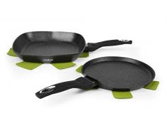 Excelsa EcoEnergy Set Platte und Pfanne, Aluminium geschmiedet mit Antihaftbeschichtung