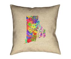 ArtVerse Katelyn Smith Kissen für Innen- und Außenbereich, UV-Eigenschaften, Wasser- und schimmelresistent, 45 x 45 cm