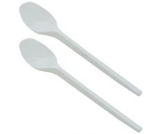 Decor Service Kaffeelöffel, Polystyrol (PS), Weiss, 11,5 x 1 cm